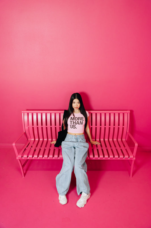 More Than Us Baby Tee - Pink